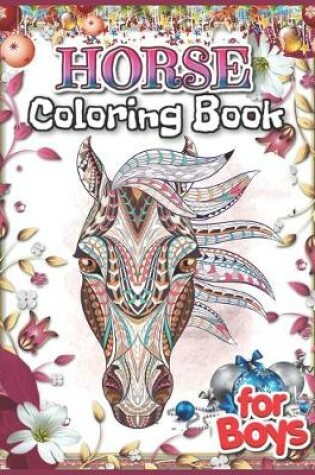 Cover of Horse Coloring Book for Boys