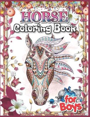Book cover for Horse Coloring Book for Boys
