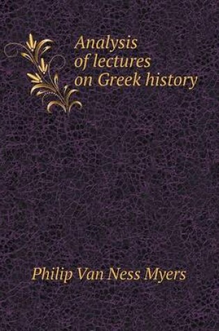 Cover of Analysis of Lectures on Greek History