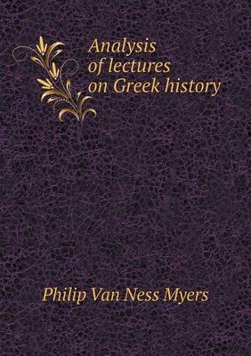 Book cover for Analysis of Lectures on Greek History