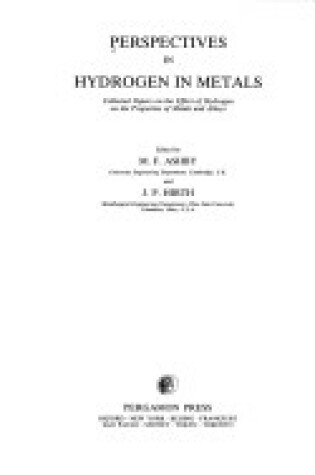 Cover of Perspectives on Hydrogen in Metals