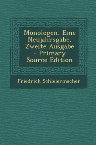 Cover of Monologen. Eine Neujahrsgabe, Zweite Ausgabe