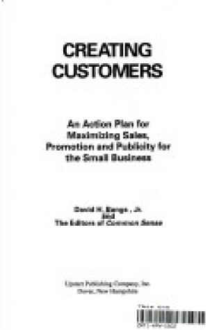 Cover of Creating Customers