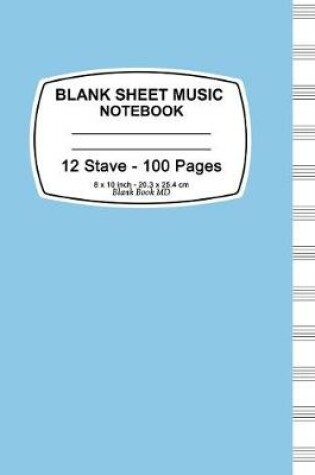 Cover of Blank Sheet Music Notebook (Blue)