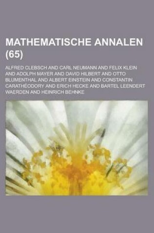 Cover of Mathematische Annalen (65)