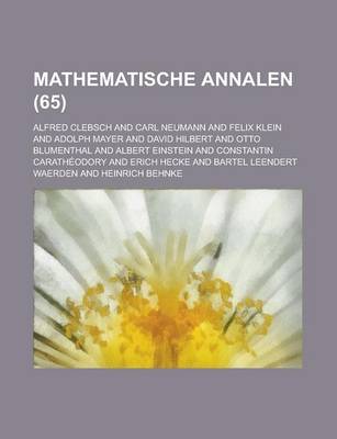 Book cover for Mathematische Annalen (65)