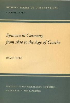 Book cover for Spinoza in Germany from 1670 to the Age of Goethe