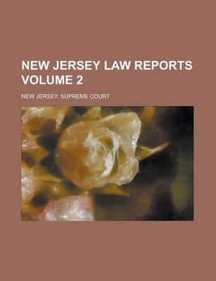 Book cover for New Jersey Law Reports Volume 2