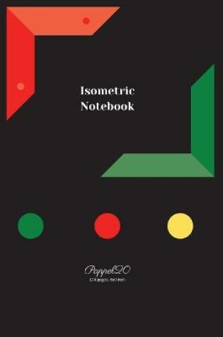 Cover of Isometric Notebook- Black Cover -124 pages- 6x9-Inches