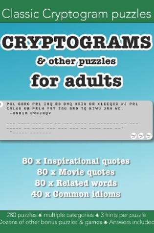 Cover of Cryptograms & other puzzles for adults