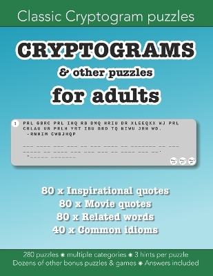 Book cover for Cryptograms & other puzzles for adults