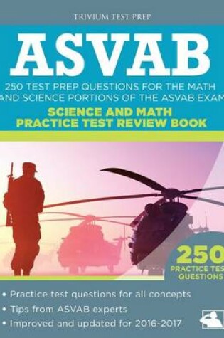 Cover of ASVAB Science and Math Practice Test Review Book
