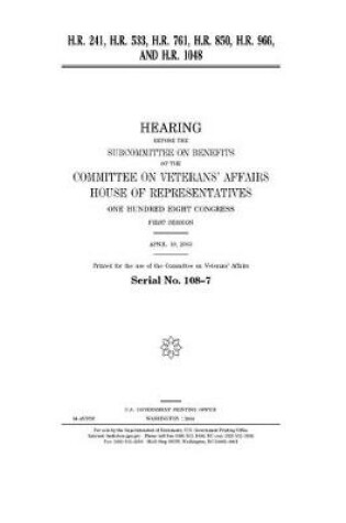 Cover of H.R. 241, H.R. 533, H.R. 761, H.R. 850, H.R. 966, and H.R. 1048
