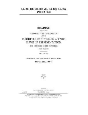 Book cover for H.R. 241, H.R. 533, H.R. 761, H.R. 850, H.R. 966, and H.R. 1048