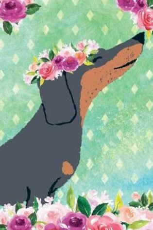 Cover of Bullet Journal for Dog Lovers Dachshund in Flowers