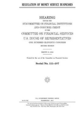 Cover of Regulation of money service businesses