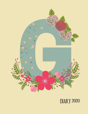 Book cover for Perfect personalized initial diary Rustic Floral Initial Letter G Alphabet Lover Journal Gift For Class Notes or Inspirational Thoughts.