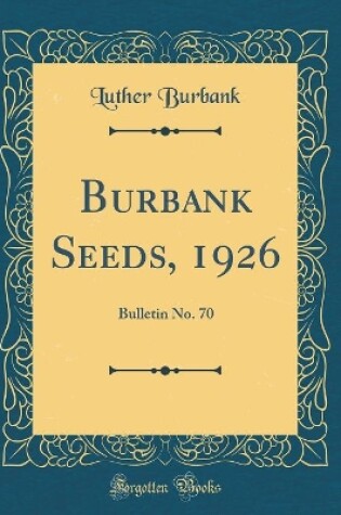 Cover of Burbank Seeds, 1926