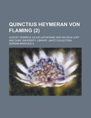 Book cover for Quinctius Heymeran Von Flaming (2 )