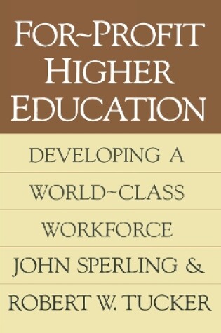 Cover of For-profit Higher Education