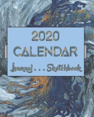 Book cover for Artsy AbstractOneFive . 2020 Calendar . Sketchbook . Lined Journal -- 8"x10" 100-pages