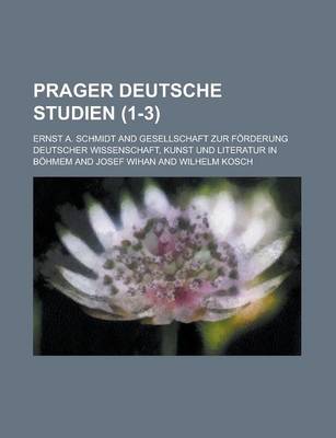 Book cover for Prager Deutsche Studien (1-3)