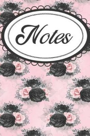 Cover of Pink and Black Floral Gothic Notebook