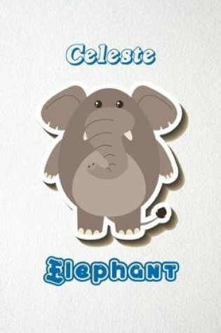 Cover of Celeste Elephant A5 Lined Notebook 110 Pages