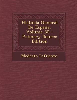 Book cover for Historia General de Espana, Volume 30