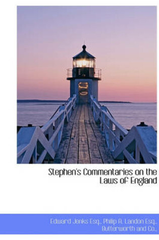 Cover of Stephen's Commentaries on the Laws of England