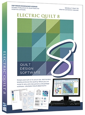 Book cover for Electric Quilt 8 (EQ8) Quilt Design Software