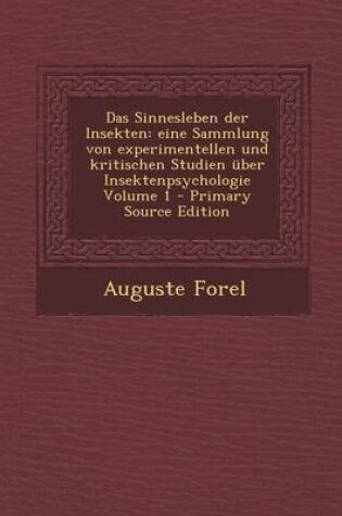 Cover of Das Sinnesleben Der Insekten