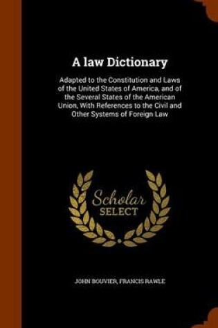 Cover of A Law Dictionary