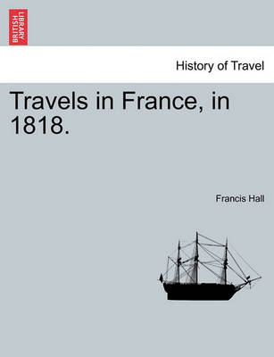 Book cover for Travels in France, in 1818.