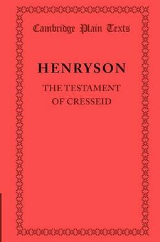 Cover of The Testament of Cresseid