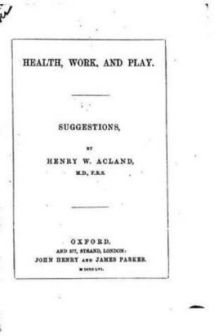 Cover of Health, Work, and Play, Suggestions