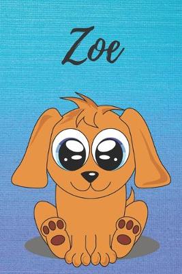 Book cover for Zoe dog coloring book / notebook / journal / diary