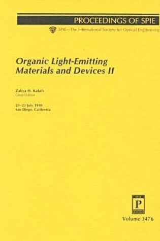 Cover of Organic Light-Emitting Materials and Devices II