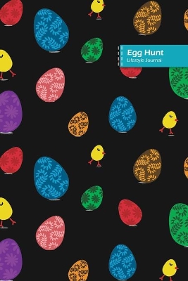 Book cover for Egg Hunt Lifestyle Journal, Blank Write-in Notebook, Dotted Lines, Wide Ruled, Size (A5) 6 x 9 In (Black)