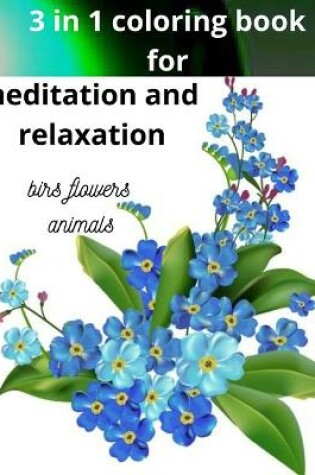 Cover of 3 in 1 coloring book for meditation and relaxation