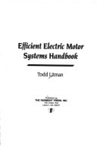 Cover of Efficient Electric Motor Systems Handbook