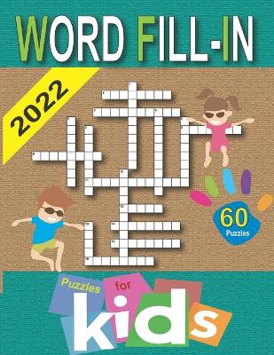 Book cover for word fill in puzzles for kids