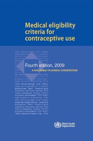 Cover of Medical Eligibility Criteria for Contraceptive Use