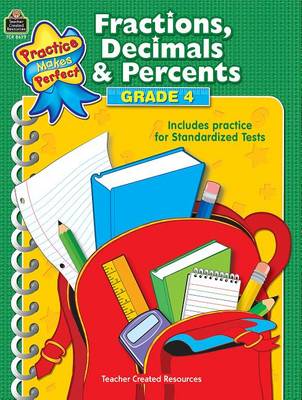 Cover of Fractions, Decimals & Percents Grade 4