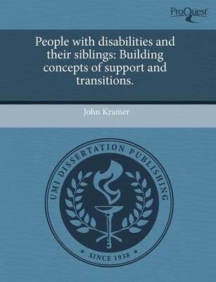 Book cover for People with Disabilities and Their Siblings: Building Concepts of Support and Transitions