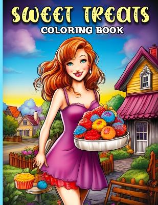 Book cover for Sweet Treats Coloring Book