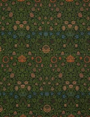 Book cover for Violet and Columbine, William Morris. Ruled Journal