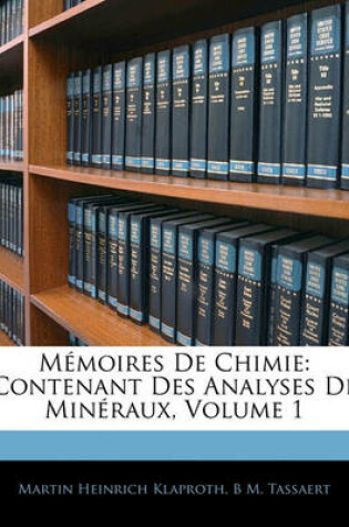 Cover of Memoires de Chimie