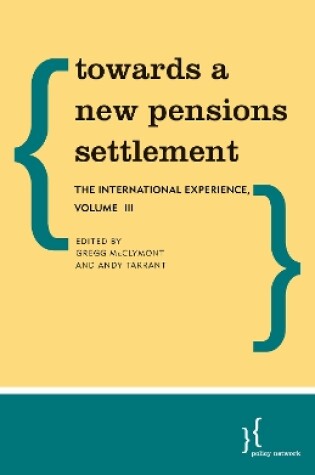 Cover of Towards a New Pensions Settlement