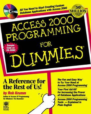 Book cover for Access 2000 Programming For Dummies